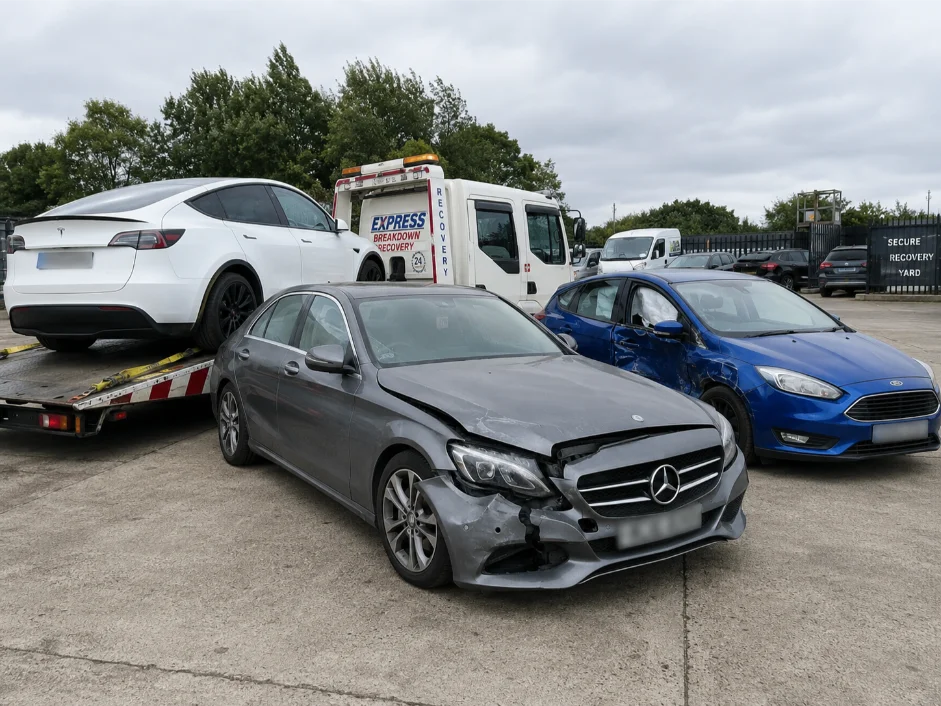 Accident Damaged Vehicle Recovery Yard Essex