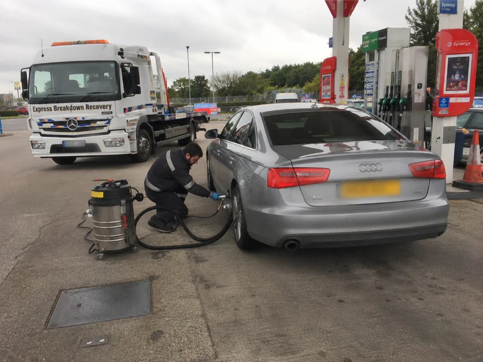 Audi A6 Wrong Fuel drain service at petrol station