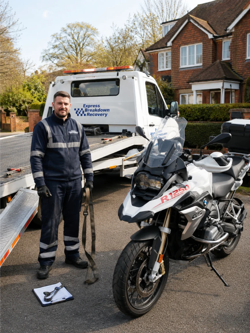 BMW R1250 GS Motorcycle Recovery Specialists Taplow Berkshire