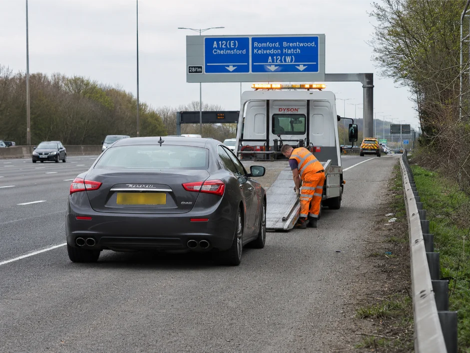 Maserati Ghibli Motorway Breakdown Recovery A12 Essex