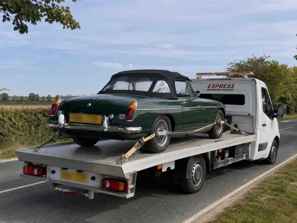 Mgb Roadster Flatbed transport in Chelmsford Essex