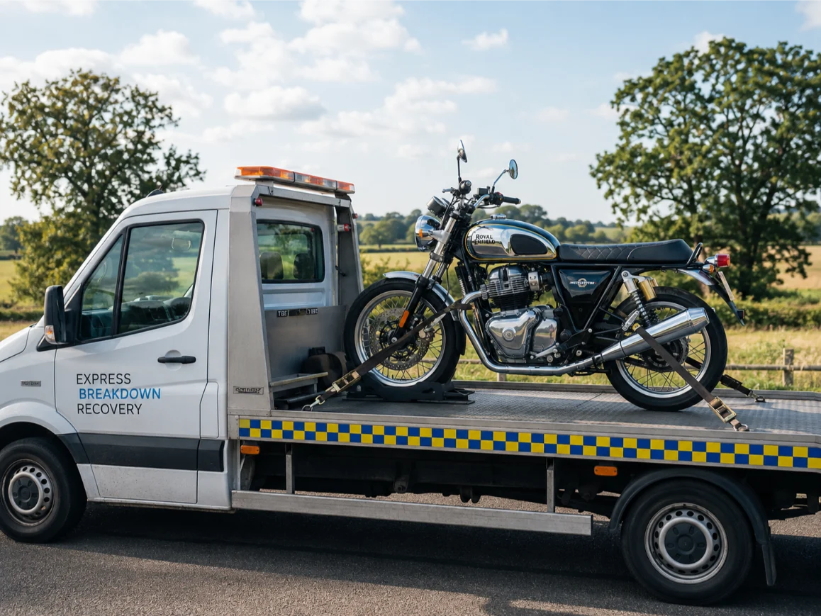 Royal Enfield Interceptor Motorcycle Recovery Colchester Essex UK