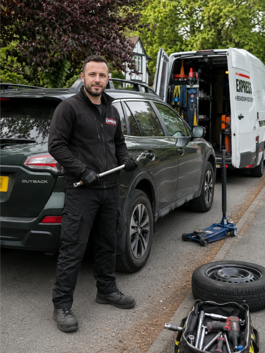 Subaru Outback Professional Tyre Change in Taplow Berkshire