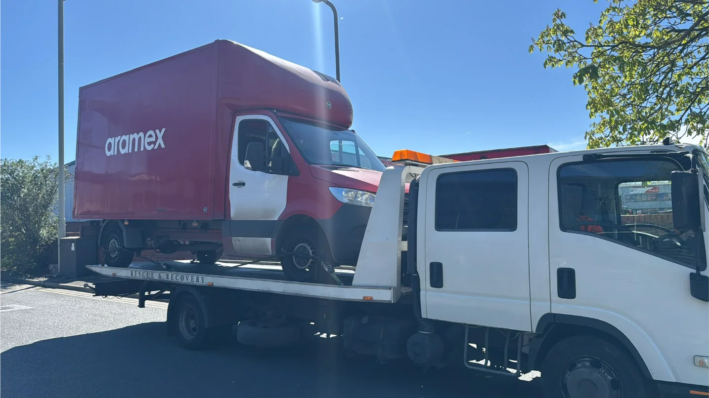 Aramax delivery Van Commercial Vehicle Transport