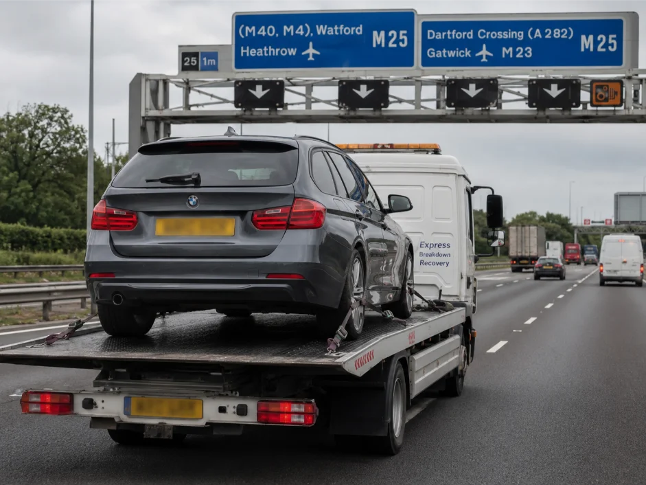 bmw 3 series touring vehicle transport m25 motorway