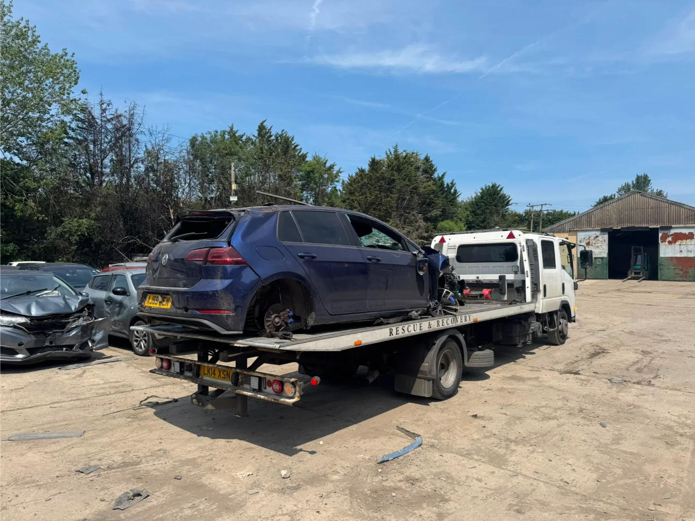 Damaged Volkswagen Golf Gtd Car Accident Recovery