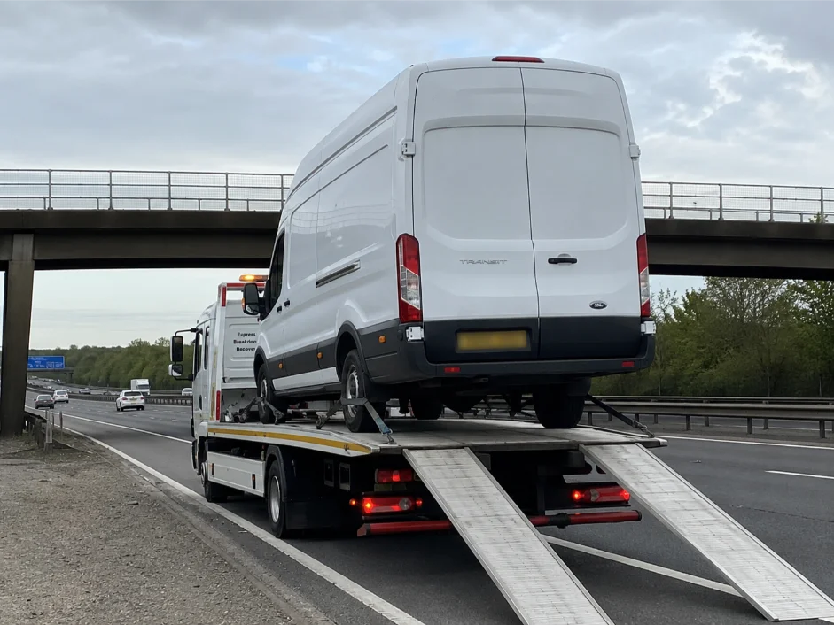 ford transit van recovery m25 motorway