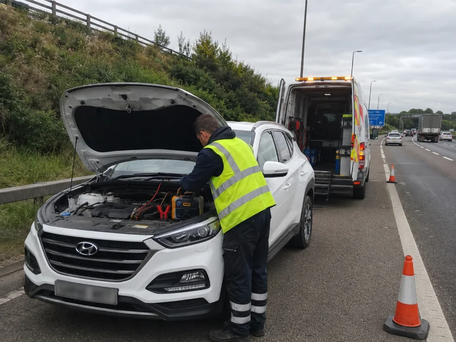 hyundai tucson jump start m40 motorway