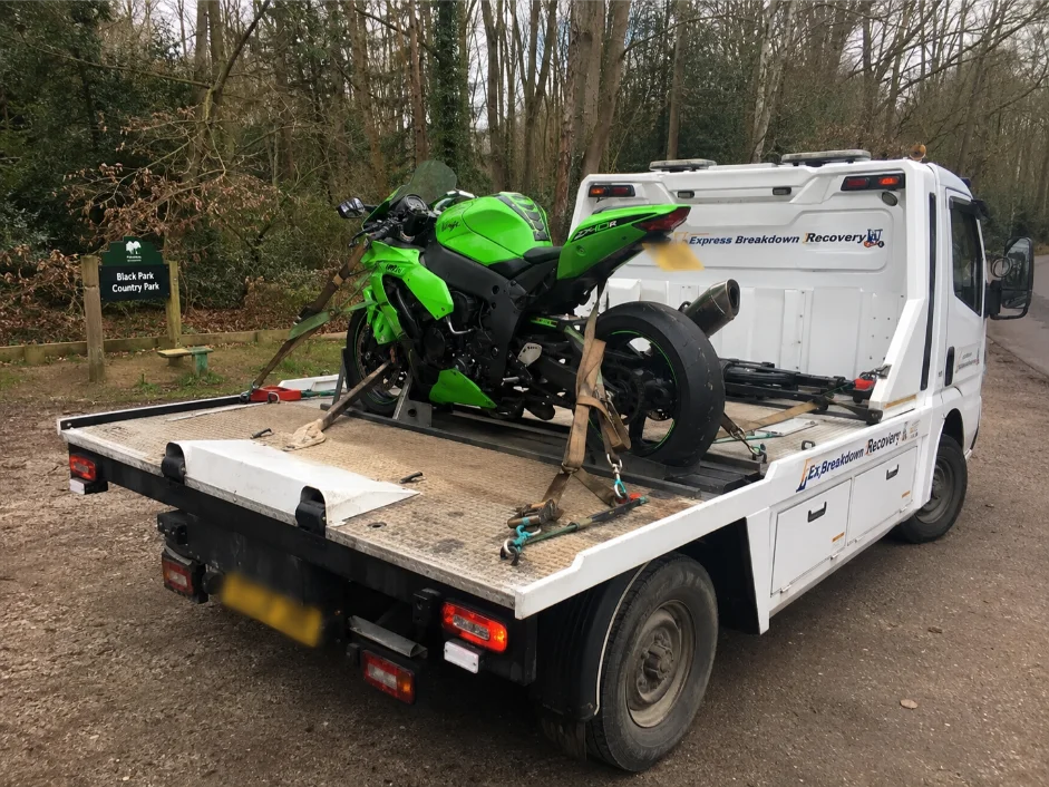 Kawasaki Ninga ZX10R Motorbike Recovery Black Park Iver