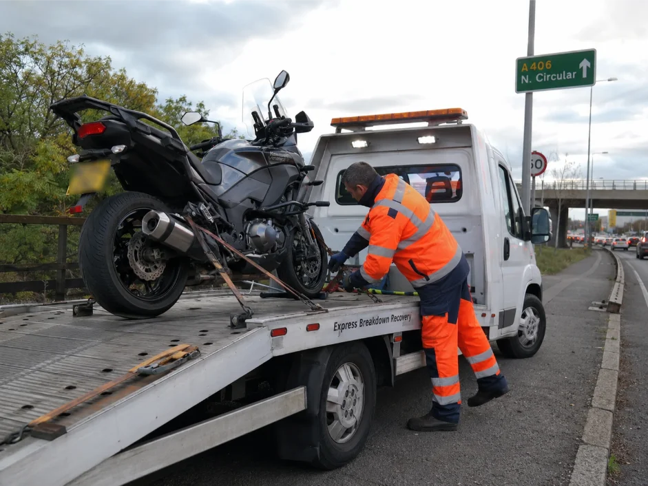 Kawasaki Versys 1000 Motorbike Recovery on North Circular