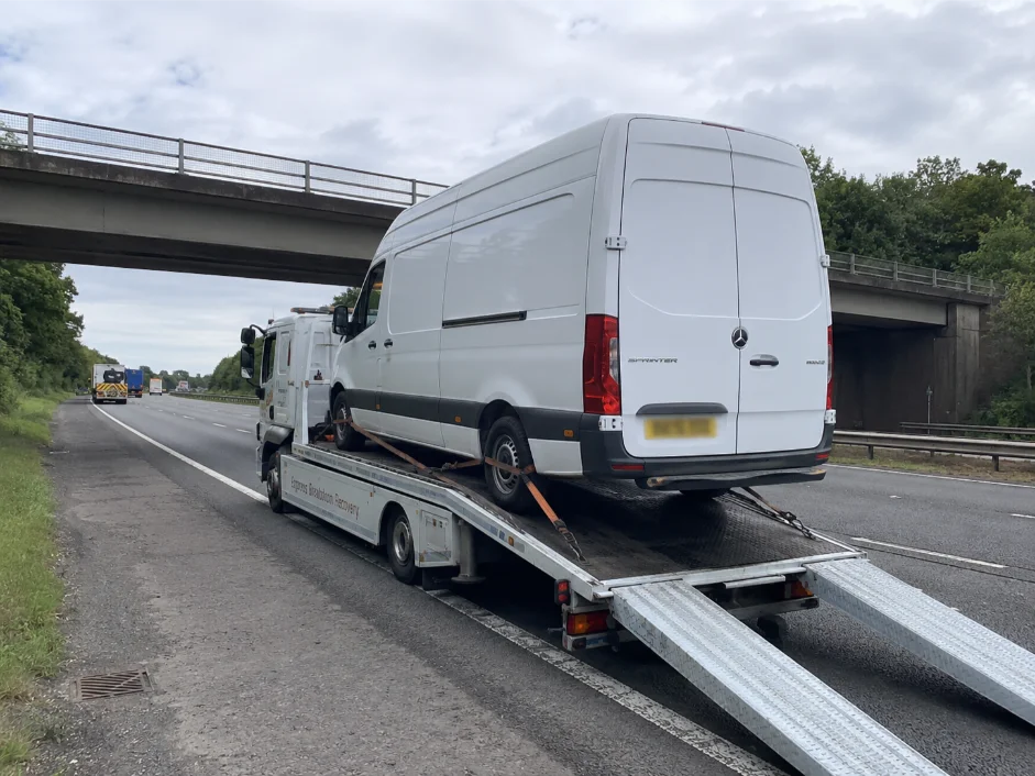 mercedes sprinter van recovery m40 motorway