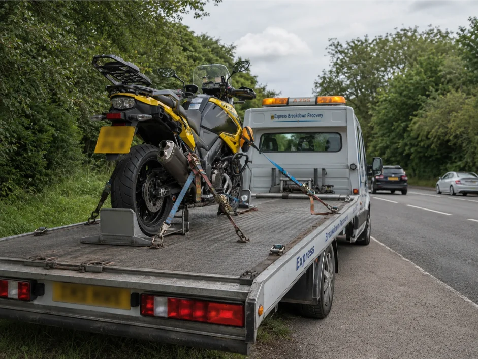 Suzuki V Strom 1050 Motorbike Recovery A355 Road