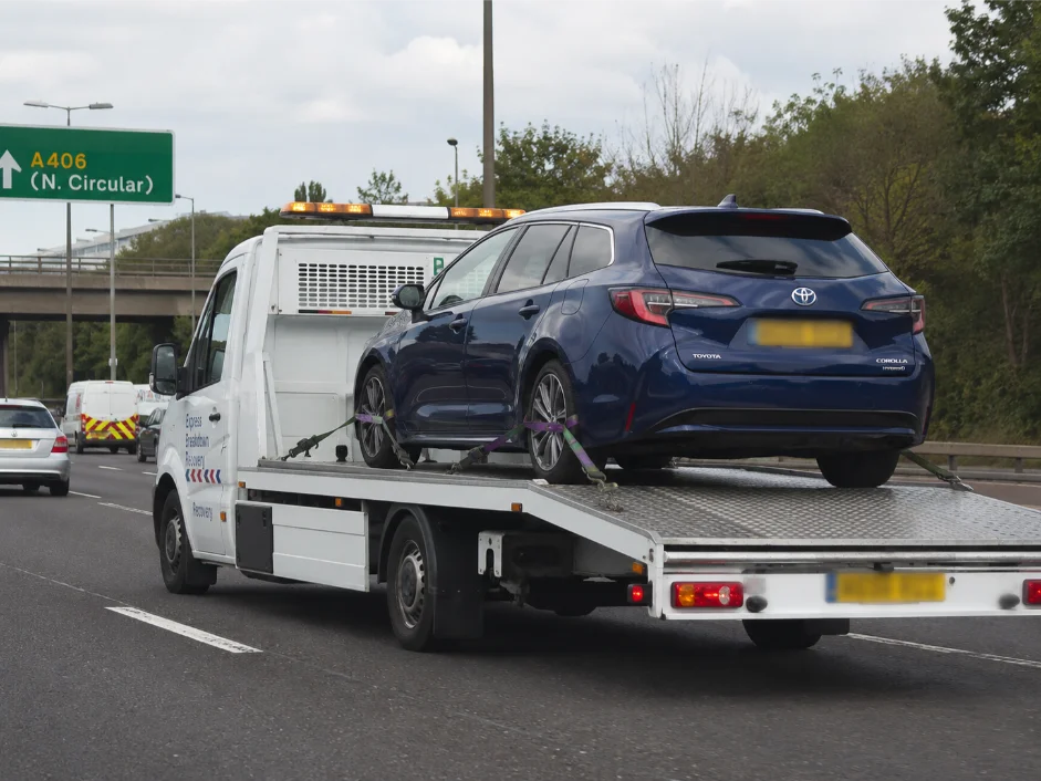Toyota Corolla Touring Sports Vehicle Transportation Service on A406 North Circular UK