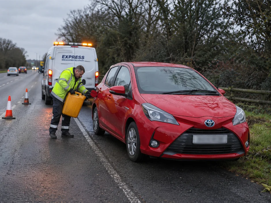 Toyota Yaris Fuel delivery on A355 Road
