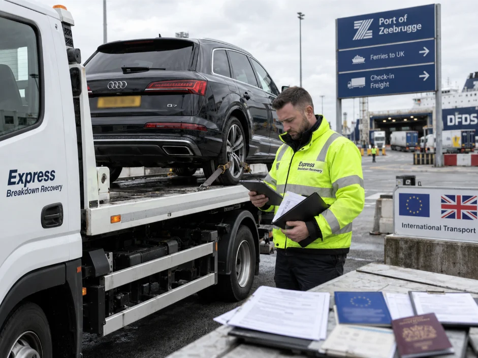 audi q7 cross border vehicle transport documentation belgium to uk 1