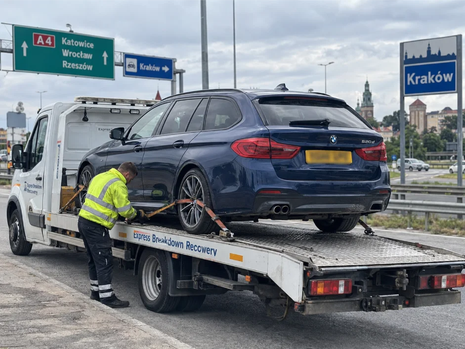 bmw 5 series car recovery poland to uk krakow