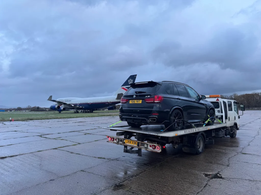 BMW X5 airport recovery Heathrow, England