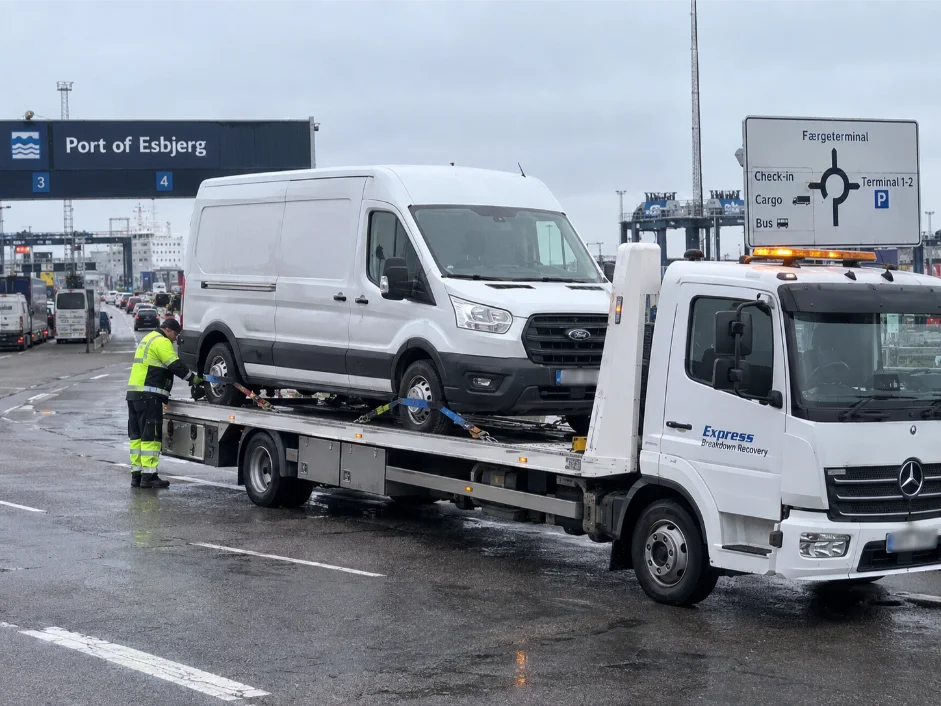 Ford-transit-Commercial vehicle Esbjerg Denmark to UK