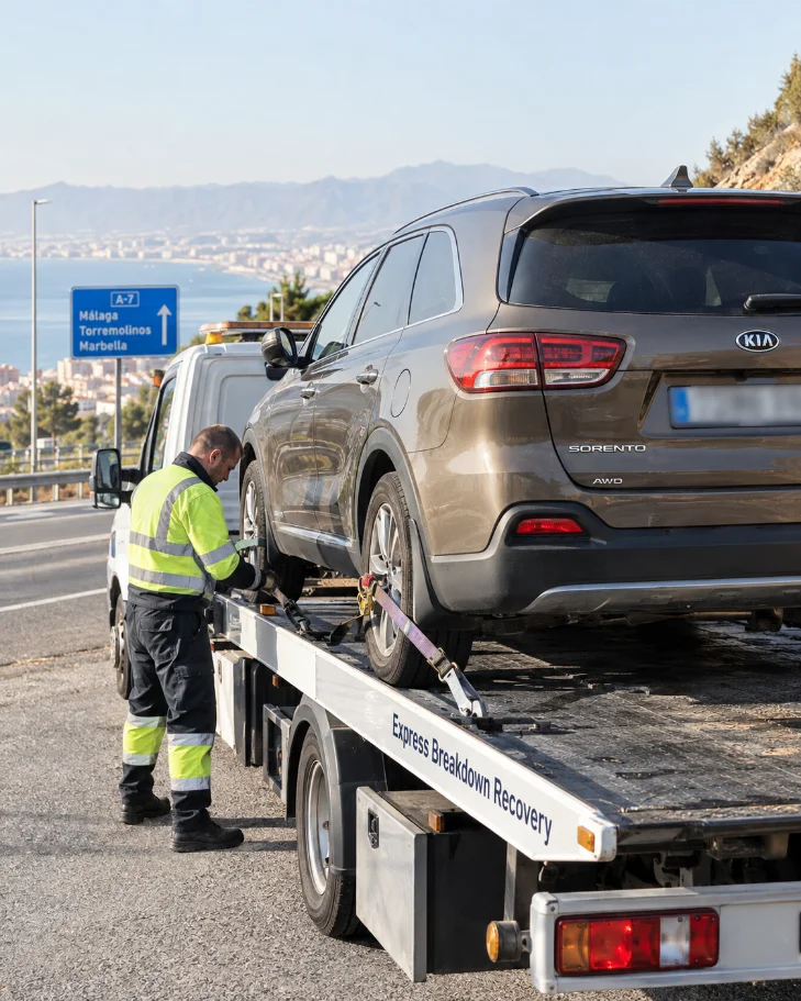 kia sorento professional car recovery spain to uk