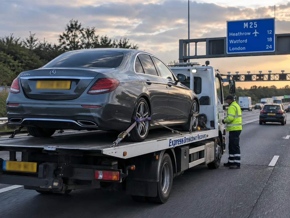 Mercedes-Benz E-Class car recovery from Austria to the UK
