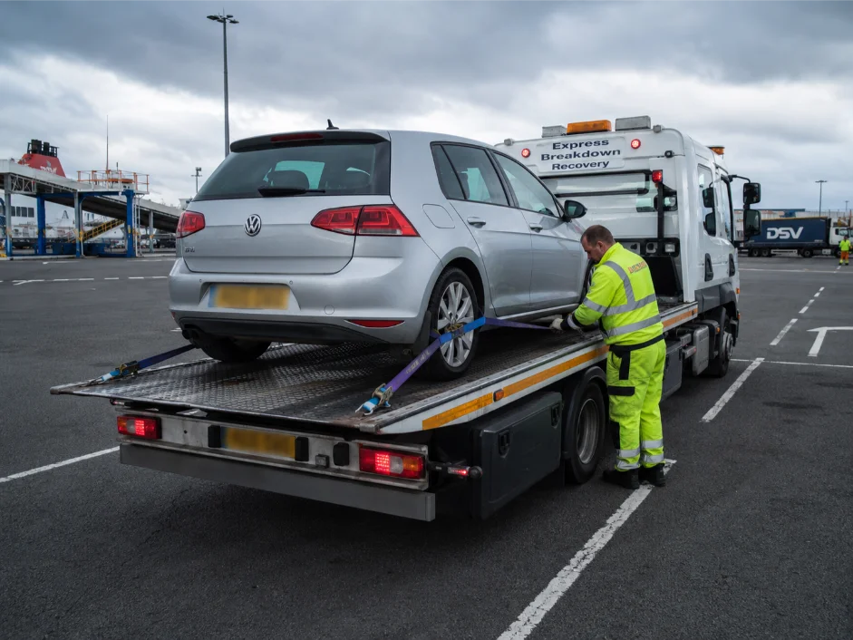 Volkswagen Golf vehicle transport from Ireland to England