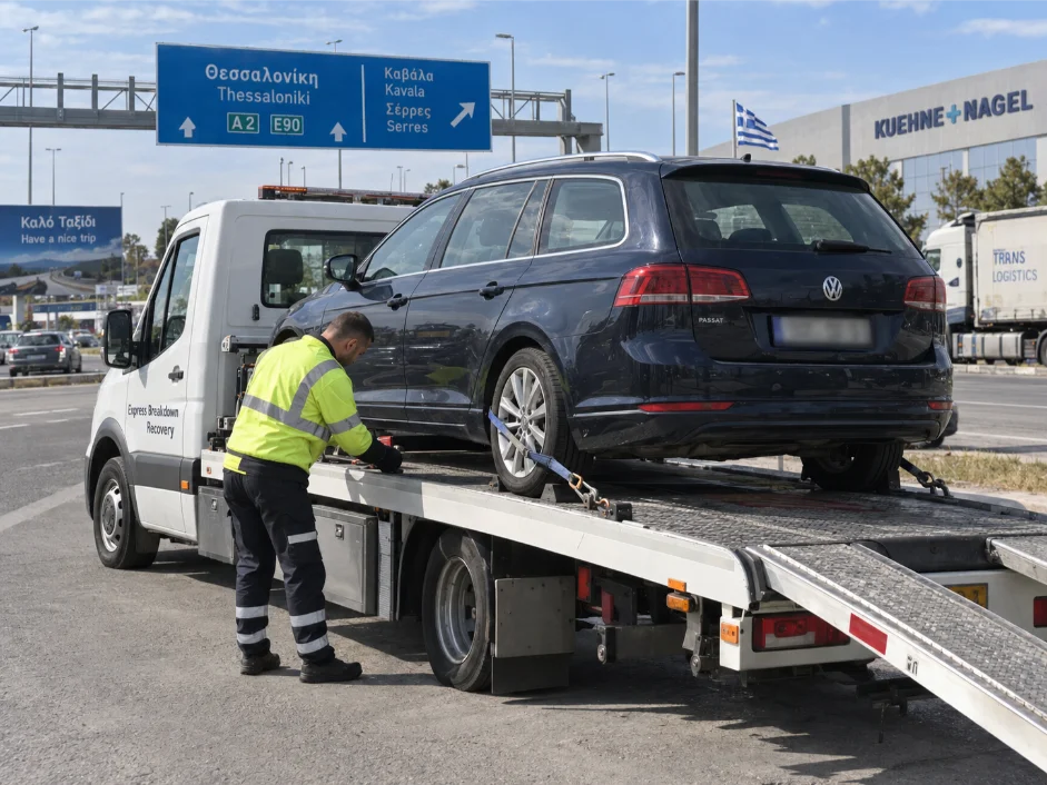 Volkswagen Passat vehicle transport Thessaloniki Greece to UK