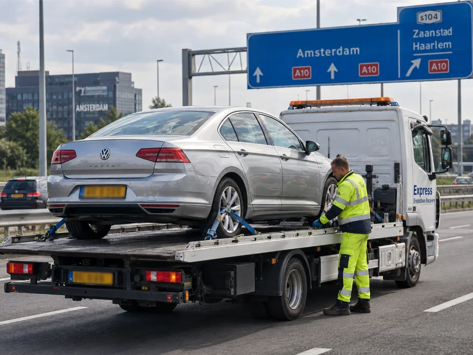 Volkswagen Passat vehicle transport from Amsterdam, Netherlands to UK