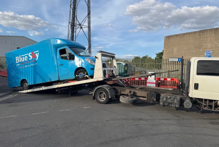 Blue Sky Moving Van Commercial Vehicle Recovery
