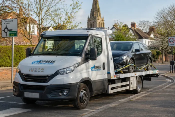 Flatbed towing Toyota Corolla Touring Chelmsford